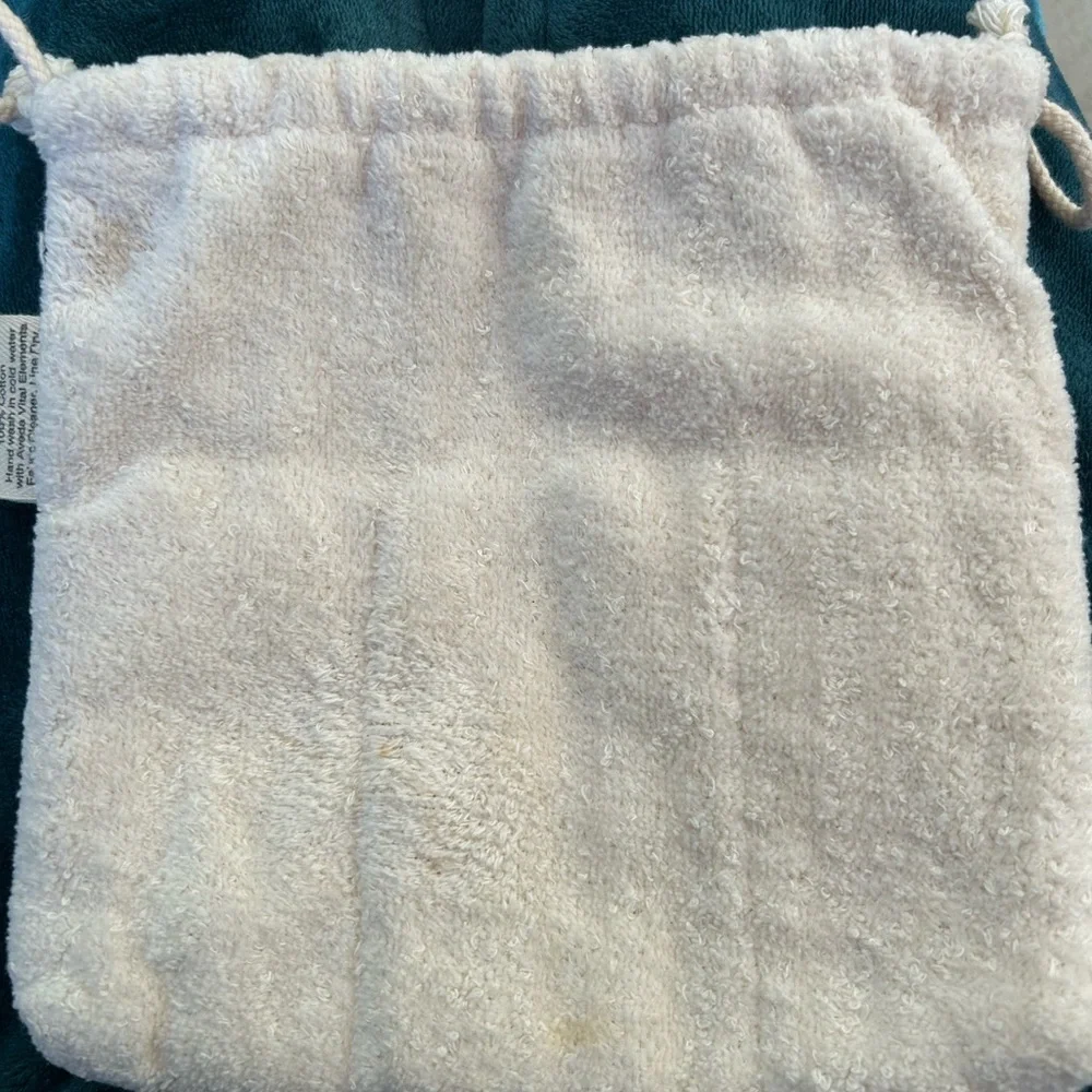 AVEDA Cream Terry Drawstring Pouch